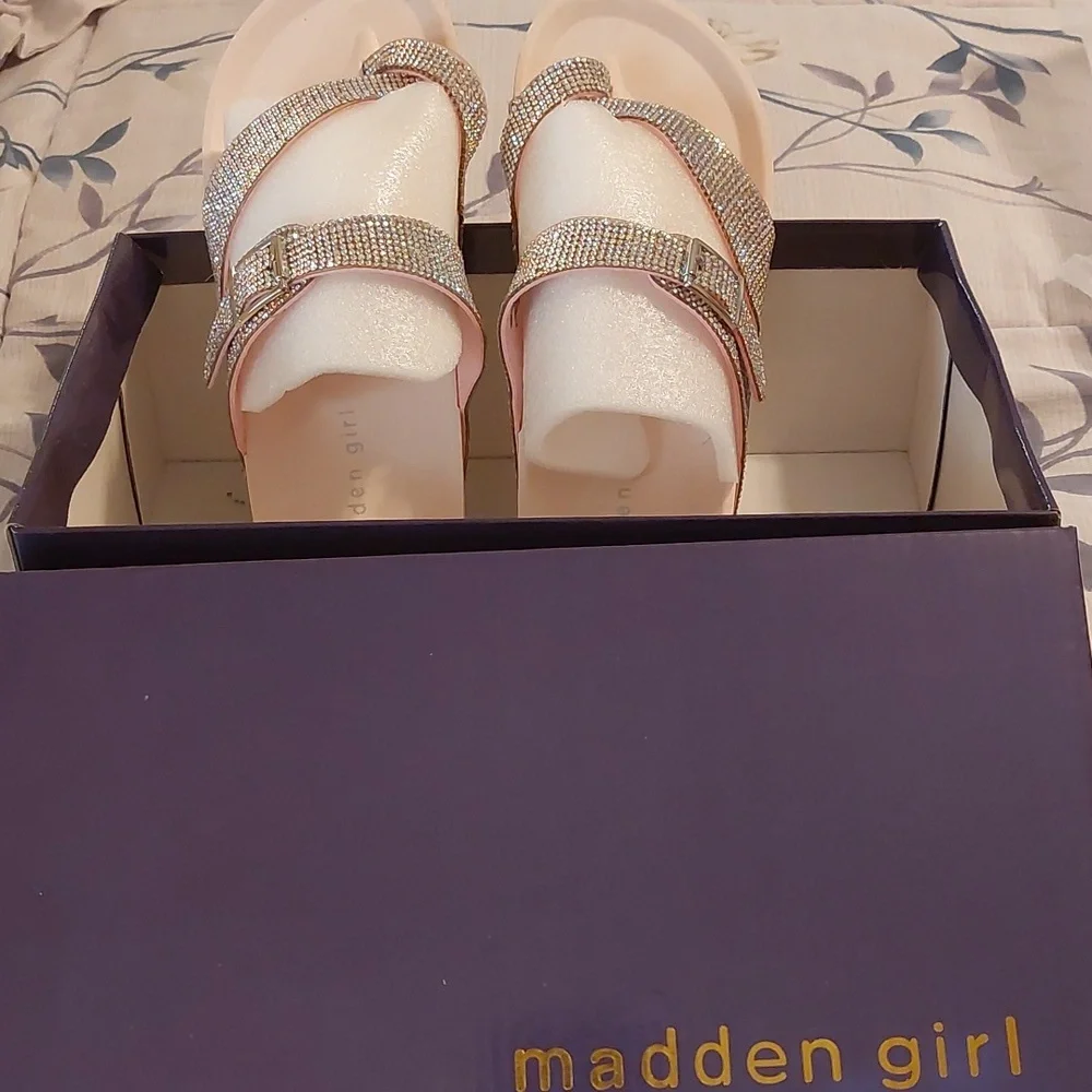 Madden Girl Women's Rhinestone Sandals - Pink - Picture 2 of 2